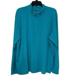 REÍ Active Pursuits Blue Quick Dry Sun Protection 1/4 Zip Long Sleeve Shirt XL